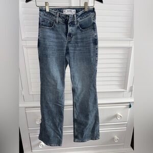 Hollister Mid Rise Relaxed Boot Jeans Light Wash Denim 00R W24 Bootcut